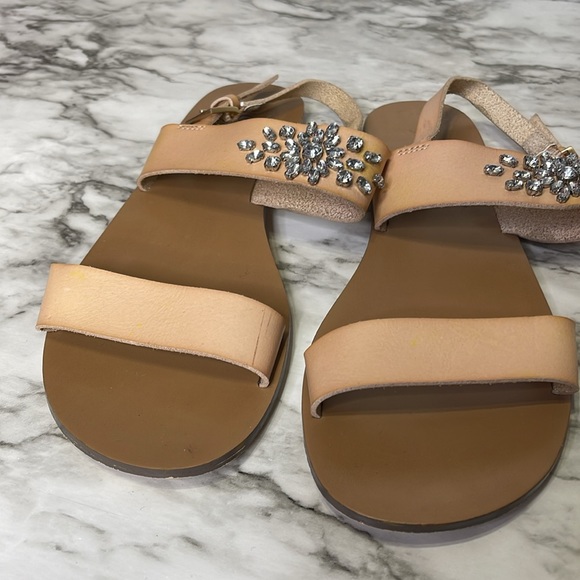 J. Crew Factory womens slingback sandal rhinestone shoe size 8 - Picture 13 of 13